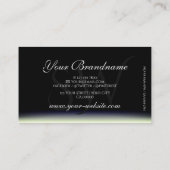 スチールブルー白黒グラデーションシャドウイニシャル 名刺 (裏面)