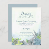 スチールブルー結婚の水色を多肉化 エンクロージャーカード (正面/裏面)