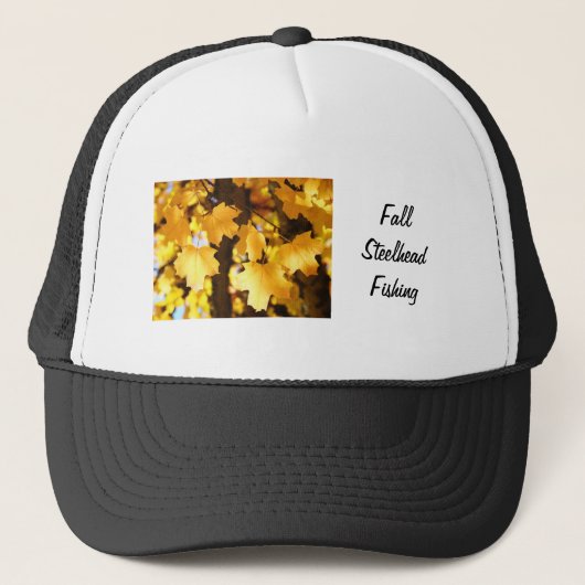 スチールヘッド フィッシング 帽子 黄色 紅葉 (正面)