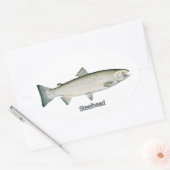 スチールヘッド(レインボーマス) 楕円形シール (封筒)