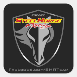 スチールホースレーシングチームステッカー スクエアシール