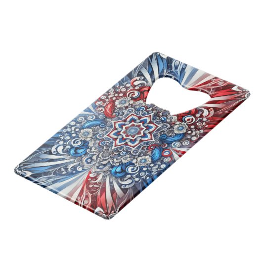 スチールボトルオープナフランスのー(カラー付き)デザイン クレジットカード栓抜き (裏面アングル)