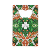 スチールボトルオープナーとアイリッシュカラー クレジットカード栓抜き (裏面)