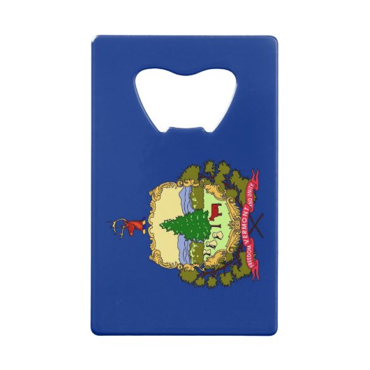 スチールボトルオープナーとアメリカ合衆国バーモント州旗 クレジットカード栓抜き (裏面)