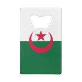 スチールボトルオープナーとアルジェリア国旗 クレジットカード栓抜き (裏面)