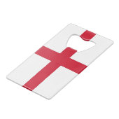 スチールボトルオープナーとイギリス国旗 クレジットカード栓抜き (正面アングル)