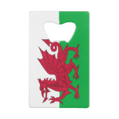 スチールボトルオープナーとウェールズ州旗 クレジットカード栓抜き (裏面)