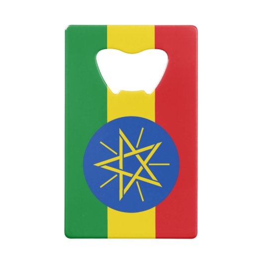 スチールボトルオープナーとエチオピア国旗 クレジットカード栓抜き (裏面)