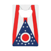 スチールボトルオープナーとオハイオ州州 クレジットカード栓抜き (裏面)