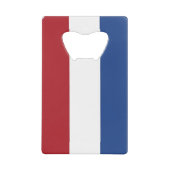 スチールボトルオープナーとオランダの旗 クレジットカード栓抜き (正面)