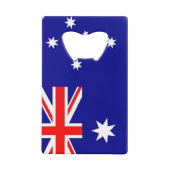 スチールボトルオープナーとオーストラリア国旗 クレジットカード栓抜き (正面)