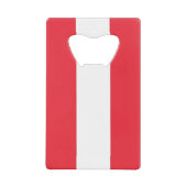 スチールボトルオープナーとオーストリア国旗 クレジットカード栓抜き (正面)