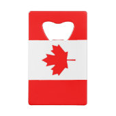 スチールボトルオープナーとカナダ国旗 クレジットカード栓抜き (裏面)