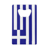 スチールボトルオープナーとギリシャ国旗 クレジットカード栓抜き (裏面)