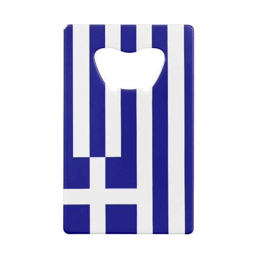 スチールボトルオープナーとギリシャ国旗 クレジットカード栓抜き (裏面)