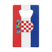 スチールボトルオープナーとクロアチア国旗 クレジットカード栓抜き (正面)