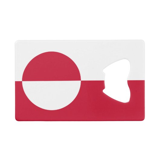 スチールボトルオープナーとグリーンランド国旗 クレジットカード栓抜き (正面(横))