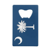 スチールボトルオープナーとサウスカロライナ州旗 クレジットカード栓抜き (裏面)