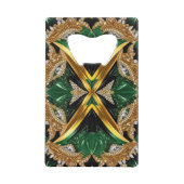 スチールボトルオープナーとジャマイカカラー クレジットカード栓抜き (裏面)