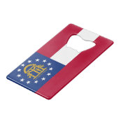 スチールボトルオープナーとジョージア州旗 クレジットカード栓抜き (裏面アングル)