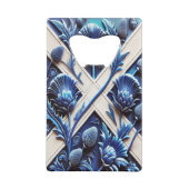 スチールボトルオープナーとスコットランドのアザーズデザイン クレジットカード栓抜き (正面)