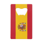 スチールボトルオープナーとスペイン国旗 クレジットカード栓抜き (裏面)