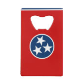 スチールボトルオープナーとテネシー州旗 クレジットカード栓抜き (裏面)