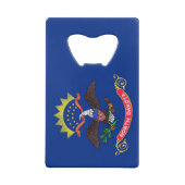 スチールボトルオープナーとノースダコタ州旗 クレジットカード栓抜き (裏面)