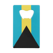 スチールボトルオープナーとバハマ国旗 クレジットカード栓抜き (裏面)