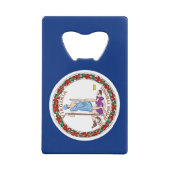 スチールボトルオープナーとバージニア州旗 クレジットカード栓抜き (裏面)