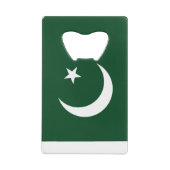 スチールボトルオープナーとパキスタン国旗 クレジットカード栓抜き (裏面)