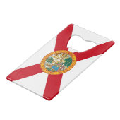 スチールボトルオープナーとフロリダ州旗 クレジットカード栓抜き (裏面アングル)