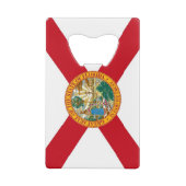 スチールボトルオープナーとフロリダ州旗 クレジットカード栓抜き (裏面)