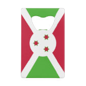 スチールボトルオープナーとブルンジ国旗 クレジットカード栓抜き (裏面)