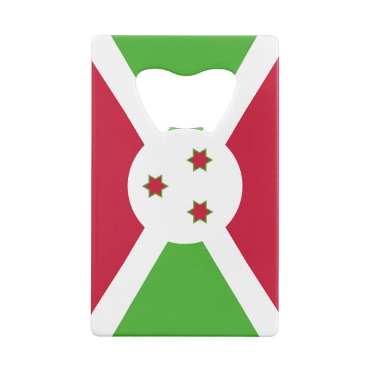 スチールボトルオープナーとブルンジ国旗 クレジットカード栓抜き (裏面)