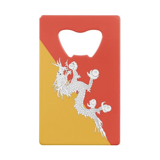 スチールボトルオープナーとブータン国旗 クレジットカード栓抜き (裏面)