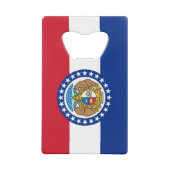 スチールボトルオープナーとミズーリ州旗 クレジットカード栓抜き (裏面)