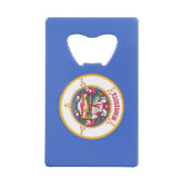 スチールボトルオープナーとミネソタ州旗 クレジットカード栓抜き (裏面)