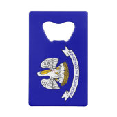 スチールボトルオープナーとルイジアナ州旗（米国） クレジットカード栓抜き (裏面)