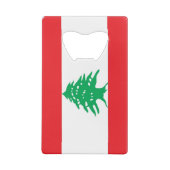 スチールボトルオープナーとレバノン国旗 クレジットカード栓抜き (裏面)