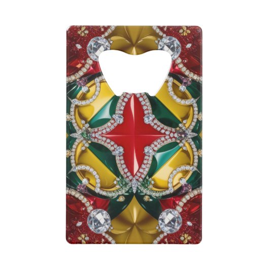 スチールボトルオープナーとロサンゼルスカラー クレジットカード栓抜き (正面)