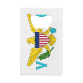 スチールボトルオープナーとヴァージン諸島国旗 クレジットカード栓抜き (裏面)