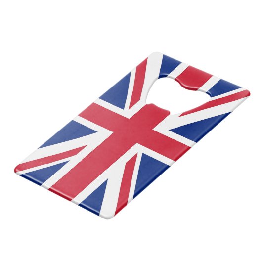 スチールボトルオープナーと王国統一された国旗 クレジットカード栓抜き (裏面アングル)