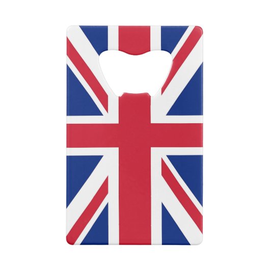 スチールボトルオープナーと王国統一された国旗 クレジットカード栓抜き (裏面)