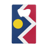 スチールボトルオープナー（アメリカ合衆国デンバー州旗） クレジットカード栓抜き (正面)