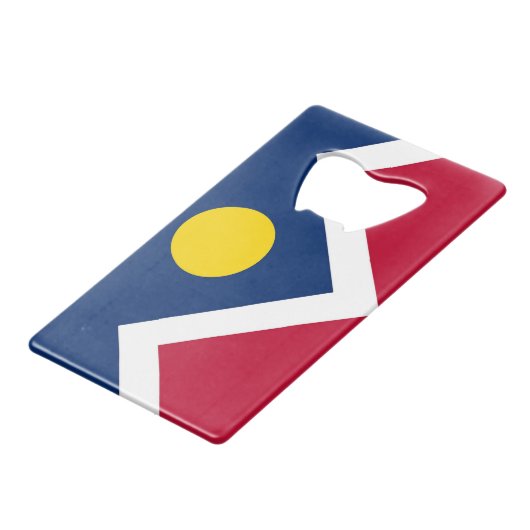 スチールボトルオープナー(アメリカ合衆国デンバー州旗) クレジットカード栓抜き (裏面アングル)