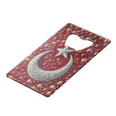 スチールボトルオープナー（トルコ色） クレジットカード栓抜き (裏面アングル)