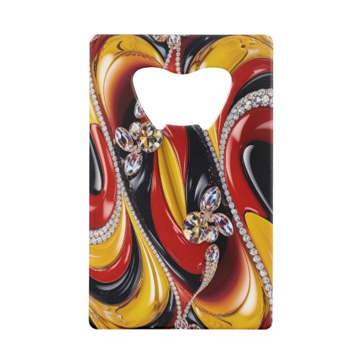 スチールボトルオープナー（ベルギーカラー） クレジットカード栓抜き (正面)