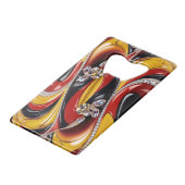 スチールボトルオープナー（ベルギーカラー） クレジットカード栓抜き (正面アングル)