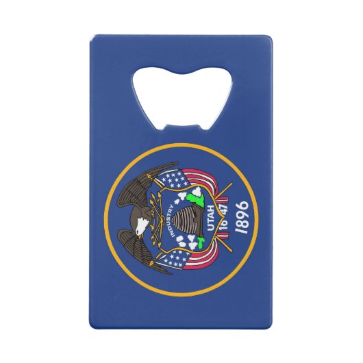 スチールボトルオープナー(米国ユタ州旗) クレジットカード栓抜き (裏面)
